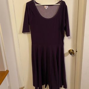Lularoe Julia Dress. Size XL. Like New. Purple pattern.